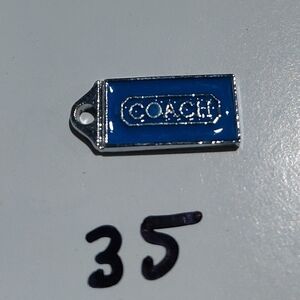 Coach Blue and Silver Keychain Charm Vintage ( Some Color Bleed) Mini